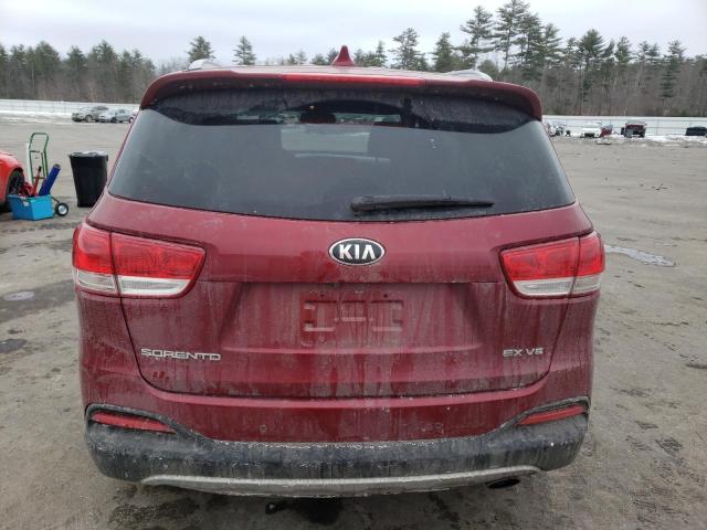 5XYPHDA55GG084779 - 2016 KIA SORENTO EX MAROON photo 6