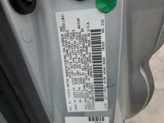5TEUU42N87Z389051 - 2007 TOYOTA TACOMA ACCESS CAB Gümüş foto 12