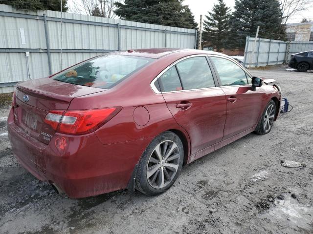 4S3BNEL64F3012375 - 2015 SUBARU LEGACY 3.6R LIMITED RED photo 3