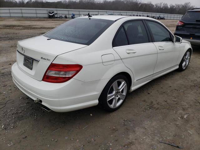 WDDGF8BB0BR159471 - 2011 MERCEDES-BENZ C 300 4MATIC WHITE photo 3