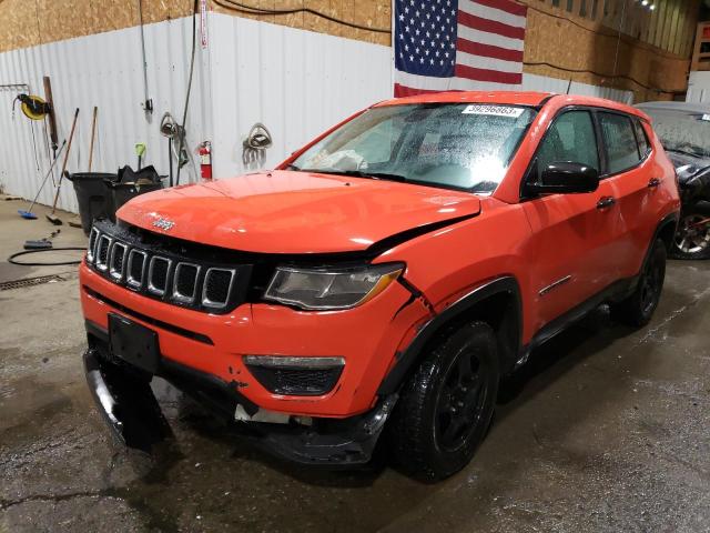 3C4NJDAB1JT484338 - 2018 JEEP COMPASS SPORT ORANGE photo 1