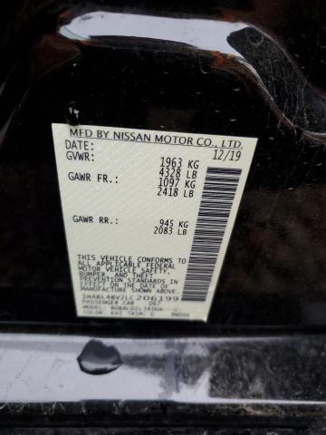 1N4BL4BV2LC206199 - 2020 NISSAN ALTIMA S BLACK photo 13