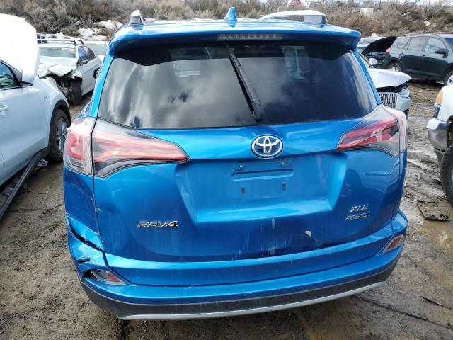 JTMRJREV6GD014274 - 2016 TOYOTA RAV4 HV XLE BLUE photo 6