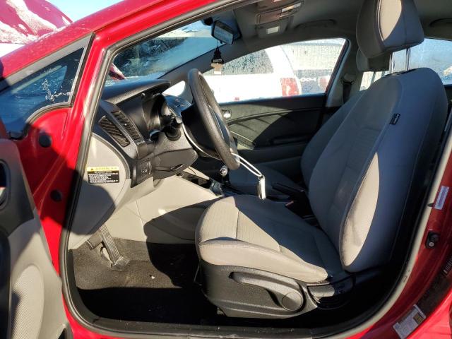 KNAFX4A61E5165191 - 2014 KIA FORTE LX RED photo 7