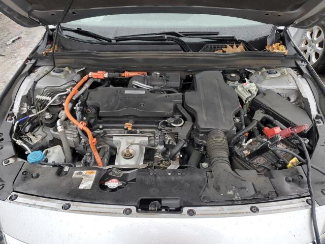 1HGCV3F49MA002471 - 2021 HONDA ACCORD HYBRID EX SILVER photo 11