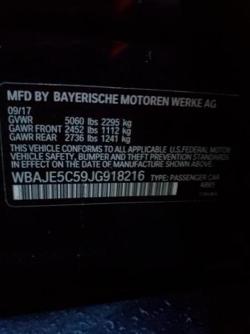 WBAJE5C59JG918216 - 2018 BMW 540 I BLACK photo 13