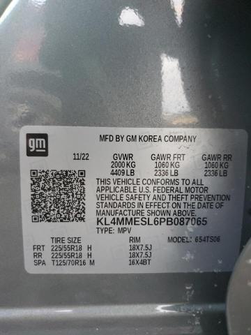 KL4MMESL6PB087065 - 2023 BUICK ENCORE GX SELECT SILVER photo 12