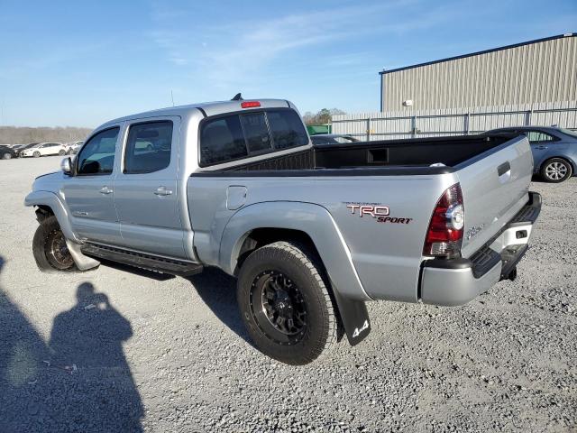 5TFMU4FN1CX005994 - 2012 TOYOTA TACOMA DOUBLE CAB LONG BED SILVER photo 2