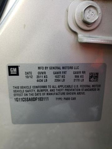 1G11C5SA8DF183111 - 2013 CHEVROLET MALIBU 1LT 米色 照片 12