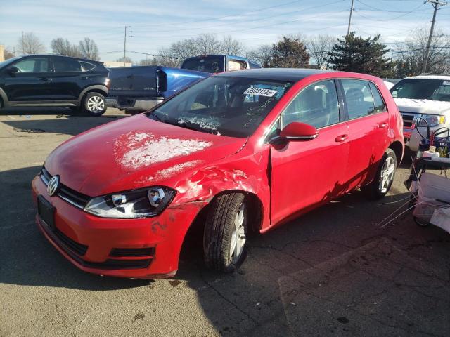 3VW217AU3HM012813 - 2017 VOLKSWAGEN GOLF S RED photo 1