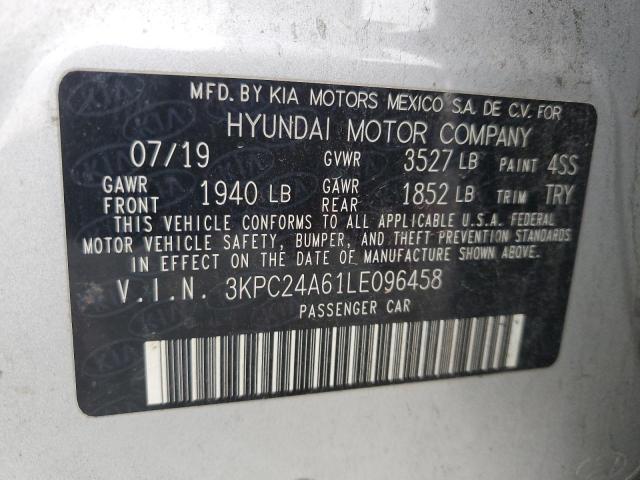 3KPC24A61LE096458 - 2020 HYUNDAI ACCENT SE SILVER photo 12