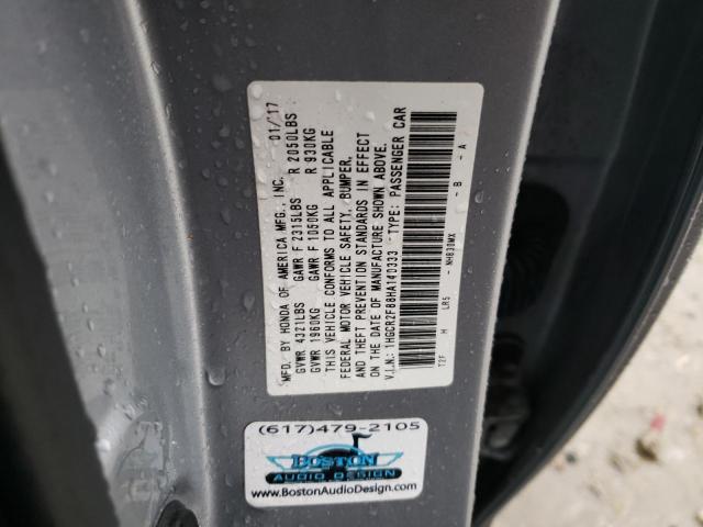 1HGCR2F88HA140333 - 2017 HONDA ACCORD EXL SILVER photo 13