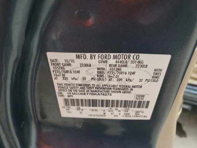 1FMCU0E77BKA76275 - 2011 FORD ESCAPE LIMITED BLUE photo 12