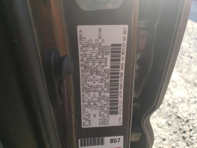 3TMJU4GN3CM137825 - 2012 TOYOTA TACOMA DOUBLE CAB PRERUNNER GRAY photo 12