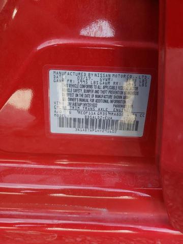 3N1AB7AP1HY291602 - 2017 NISSAN SENTRA S RED photo 12