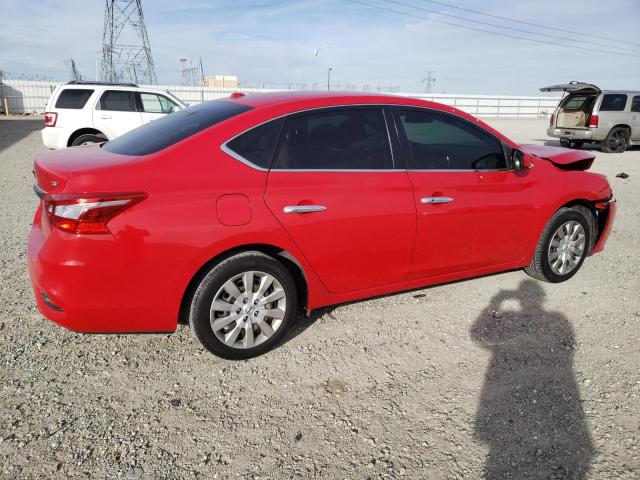 3N1AB7AP1HY291602 - 2017 NISSAN SENTRA S RED photo 3