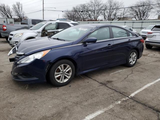 5NPEB4AC7EH890751 - 2014 HYUNDAI SONATA GLS BLUE photo 1