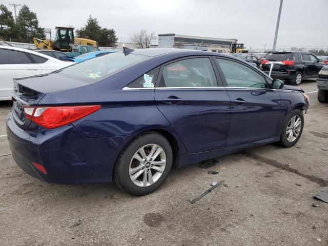 5NPEB4AC7EH890751 - 2014 HYUNDAI SONATA GLS BLUE photo 3