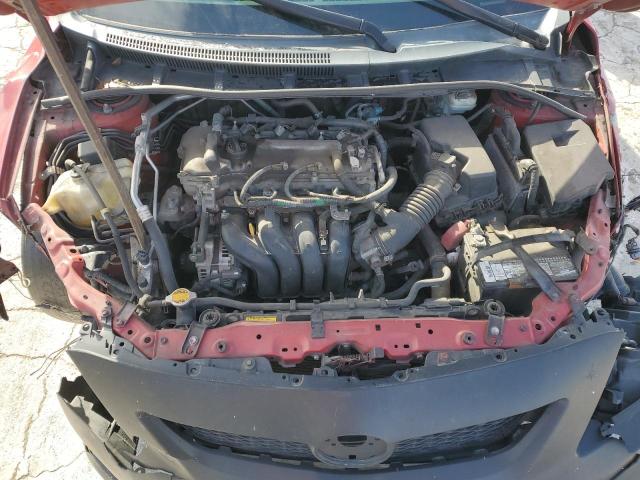 2T1BU4EE9AC491023 - 2010 TOYOTA COROLLA BASE RED photo 11