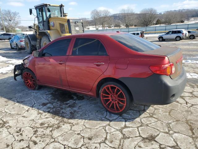 2T1BU4EE9AC491023 - 2010 TOYOTA COROLLA BASE RED photo 2