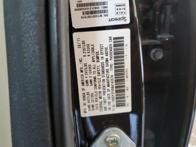 1HGCP2F89BA140578 - 2011 HONDA ACCORD EXL BLACK photo 13