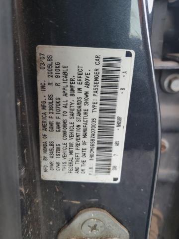 1HGCM66587A070035 - 2007 HONDA ACCORD EX GRAY photo 12