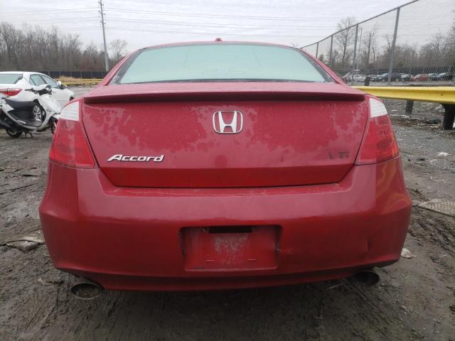 1HGCS22868A004437 - 2008 HONDA ACCORD EXL RED photo 6