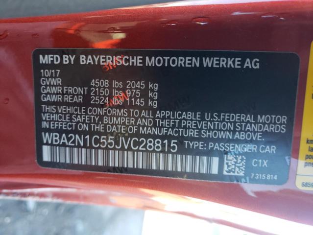 WBA2N1C55JVC28815 - 2018 BMW M240I ORANGE photo 12