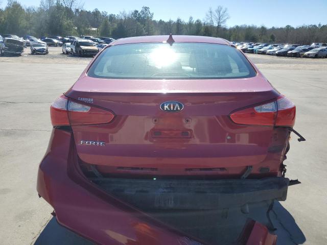 KNAFK4A60E5062939 - 2014 KIA FORTE LX RED photo 6