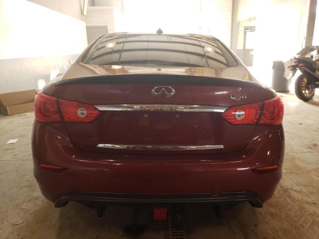 JN1EV7AP5GM304815 - 2016 INFINITI Q50 PREMIUM RED photo 6