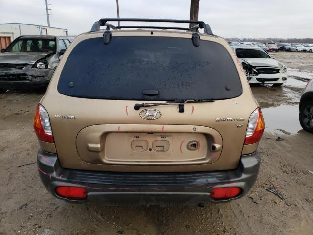 KM8SC13D43U436797 - 2003 HYUNDAI SANTA FE GLS GOLD photo 6