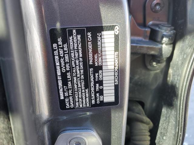 SJKCH5CR9JA047775 - 2018 INFINITI QX30 BASE SILVER photo 12