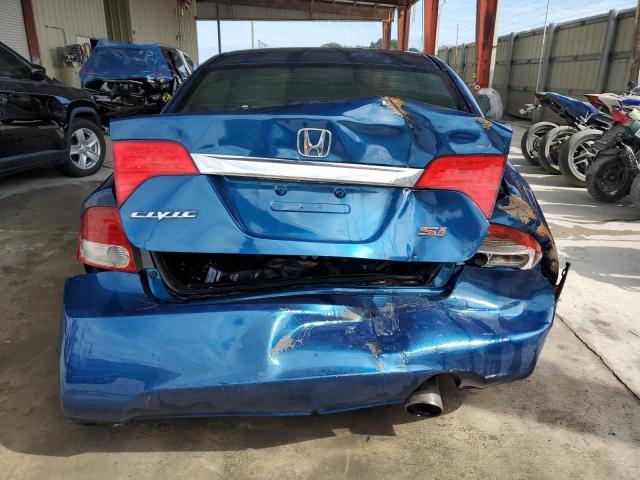 2HGFA55599H708220 - 2009 HONDA CIVIC SI BLUE photo 6