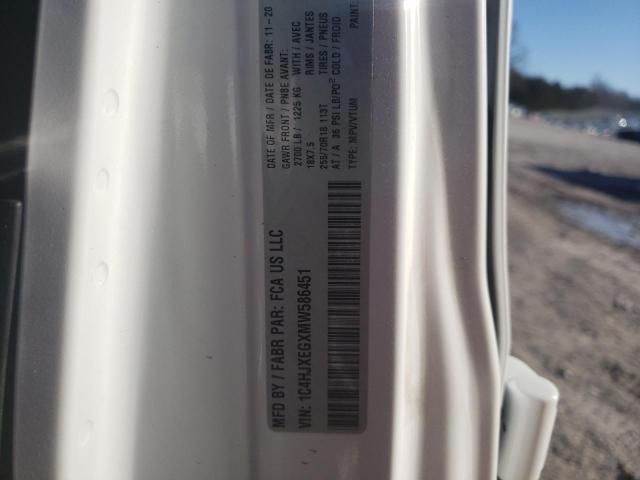 1C4HJXEGXMW586451 - 2021 JEEP WRANGLER U SAHARA WHITE photo 12