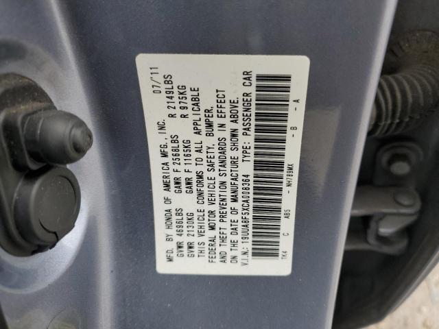 19UUA8F5XCA008364 - 2012 ACURA TL BLUE photo 12