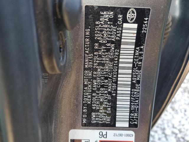 4T1BF1FK0GU144782 - 2016 TOYOTA CAMRY LE GRAY photo 12