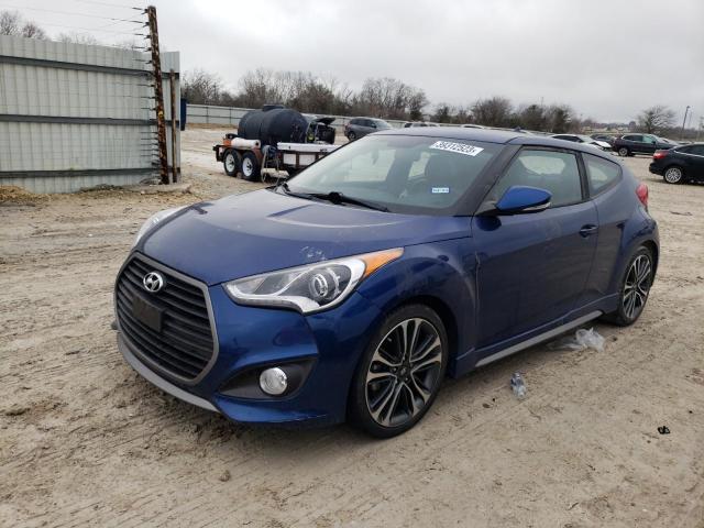 KMHTC6AE8HU314867 - 2017 HYUNDAI VELOSTER TURBO BLUE photo 1