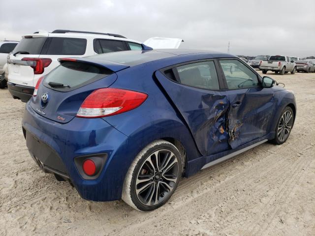 KMHTC6AE8HU314867 - 2017 HYUNDAI VELOSTER TURBO BLUE photo 3