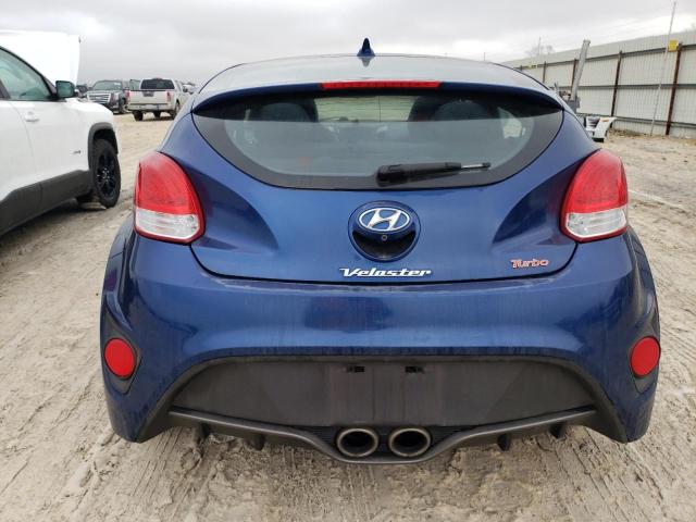 KMHTC6AE8HU314867 - 2017 HYUNDAI VELOSTER TURBO BLUE photo 6