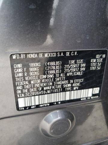 3CZRU6H59JM719531 - 2018 HONDA HR-V EX GRAY photo 12