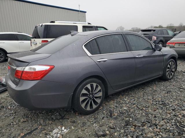 1HGCR6F70EA000108 - 2014 HONDA ACCORD TOURING HYBRID GRAY photo 3