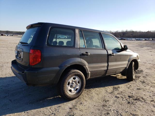 2HKYF18125H525947 - 2005 HONDA PILOT LX CHARCOAL photo 3