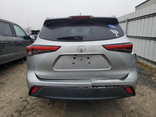 5TDGZRAH0LS507849 - 2020 TOYOTA HIGHLANDER XLE SILVER photo 6