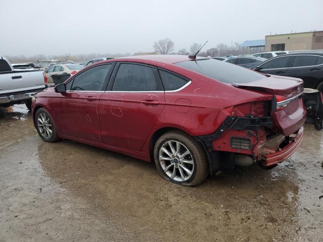 3FA6P0HD0HR264477 - 2017 FORD FUSION SE MAROON photo 2