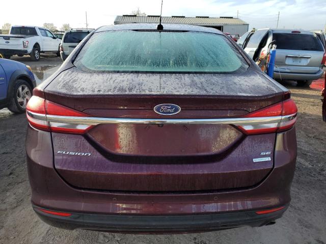 3FA6P0HD7HR240791 - 2017 FORD FUSION SE MAROON photo 6