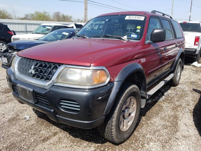 JA4MT31R33J009629 - 2003 MITSUBISHI MONTERO SPORT XLS BURGUNDY photo 2