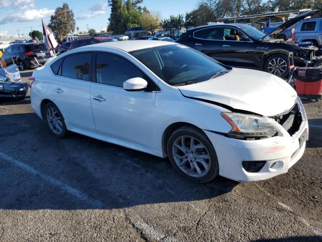 3N1AB7APXDL701613 - 2013 NISSAN SENTRA S WHITE photo 4