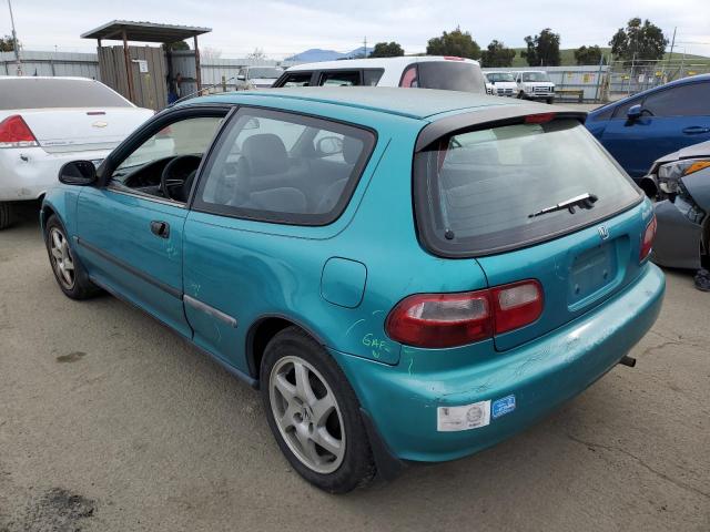 2HGEH2466PH535768 - 1993 HONDA CIVIC DX TURQUOISE photo 2