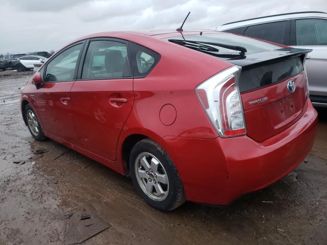 JTDKN3DU4D0340105 - 2013 TOYOTA PRIUS RED photo 2