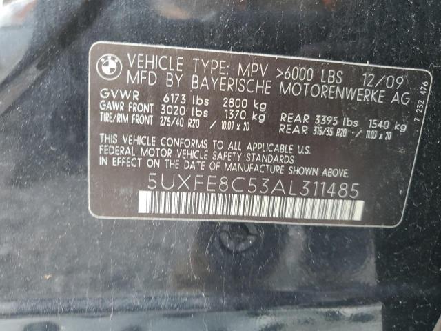 5UXFE8C53AL311485 - 2010 BMW X5 XDRIVE48I Qara foto 13